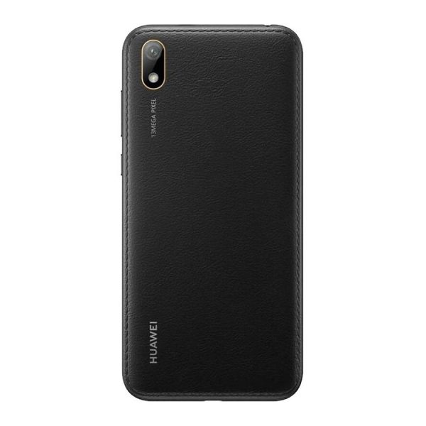 Custodia A Libro Con Porta Carte Per Huawei Y5 2019 (AMN-LX1, LX2, LX3, LX9): Cover Flip In Ecopelle Con Gel Interno E Supporto, Magnetica (Nero)